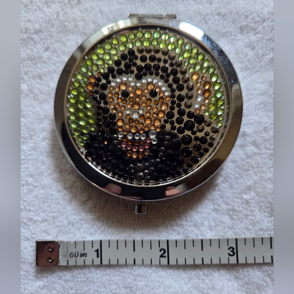 Monkey Rhinestone Compact Mirror - Picture 2 of 3